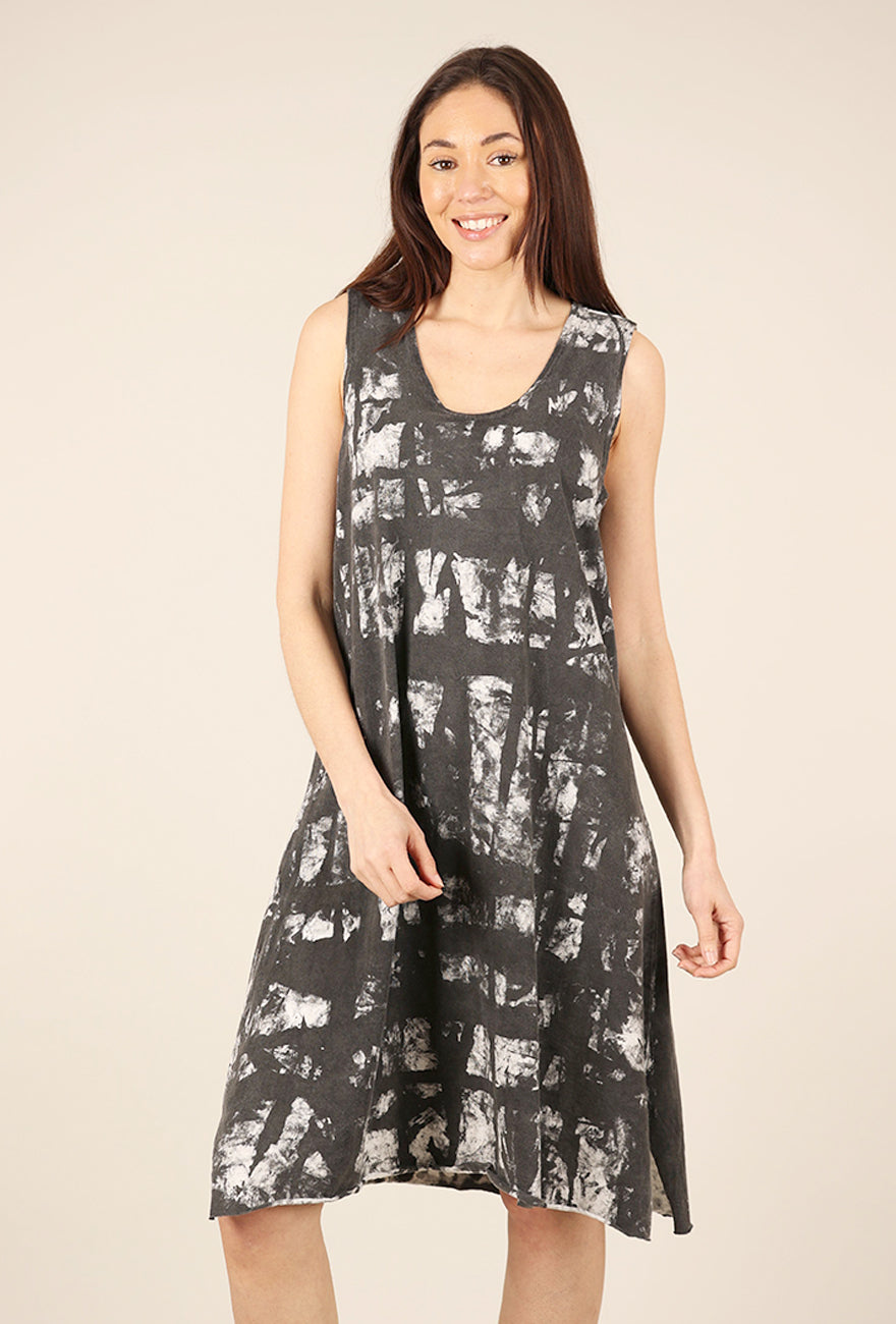 Cynthia Ashby Freda Painted Dress, Pavement 