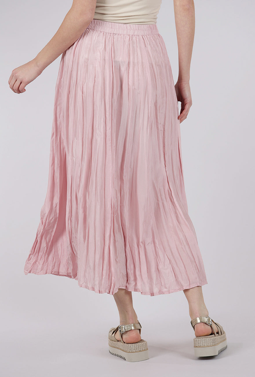 Grizas Crinkle Silk Skirt, Petal Pink 