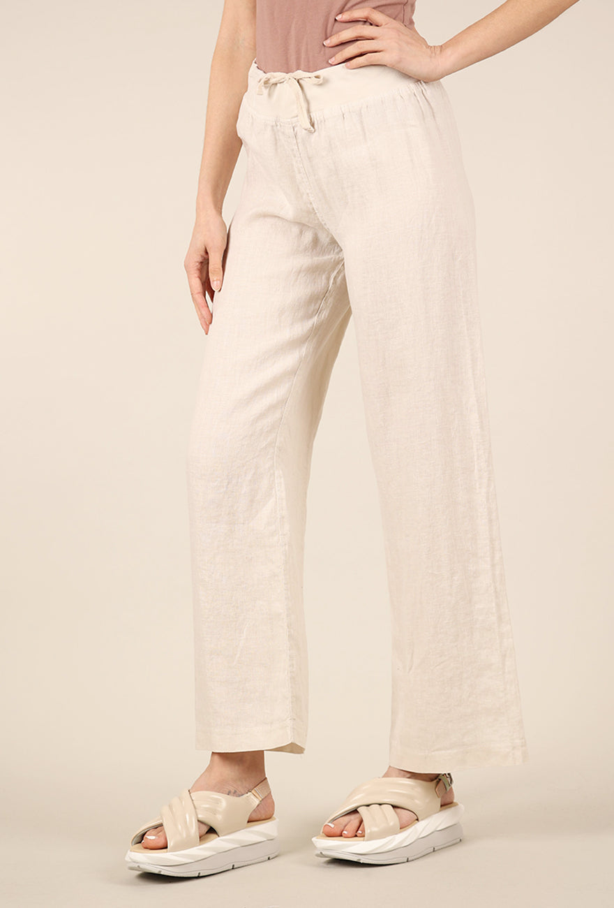 Cut Loose Linen Longer Walking Pant, Jicama 