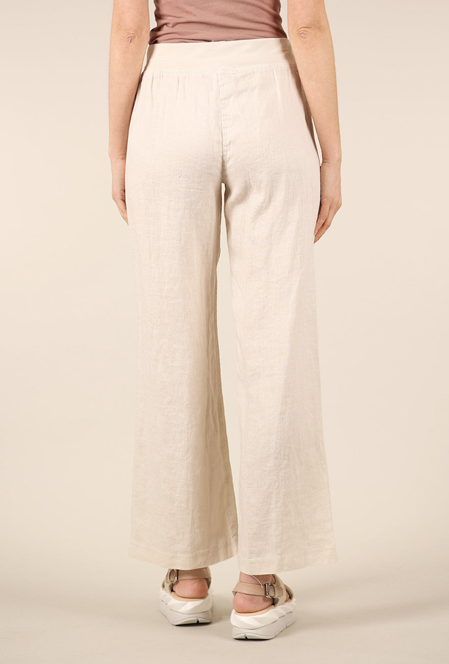 Cut Loose Linen Longer Walking Pant, Jicama 