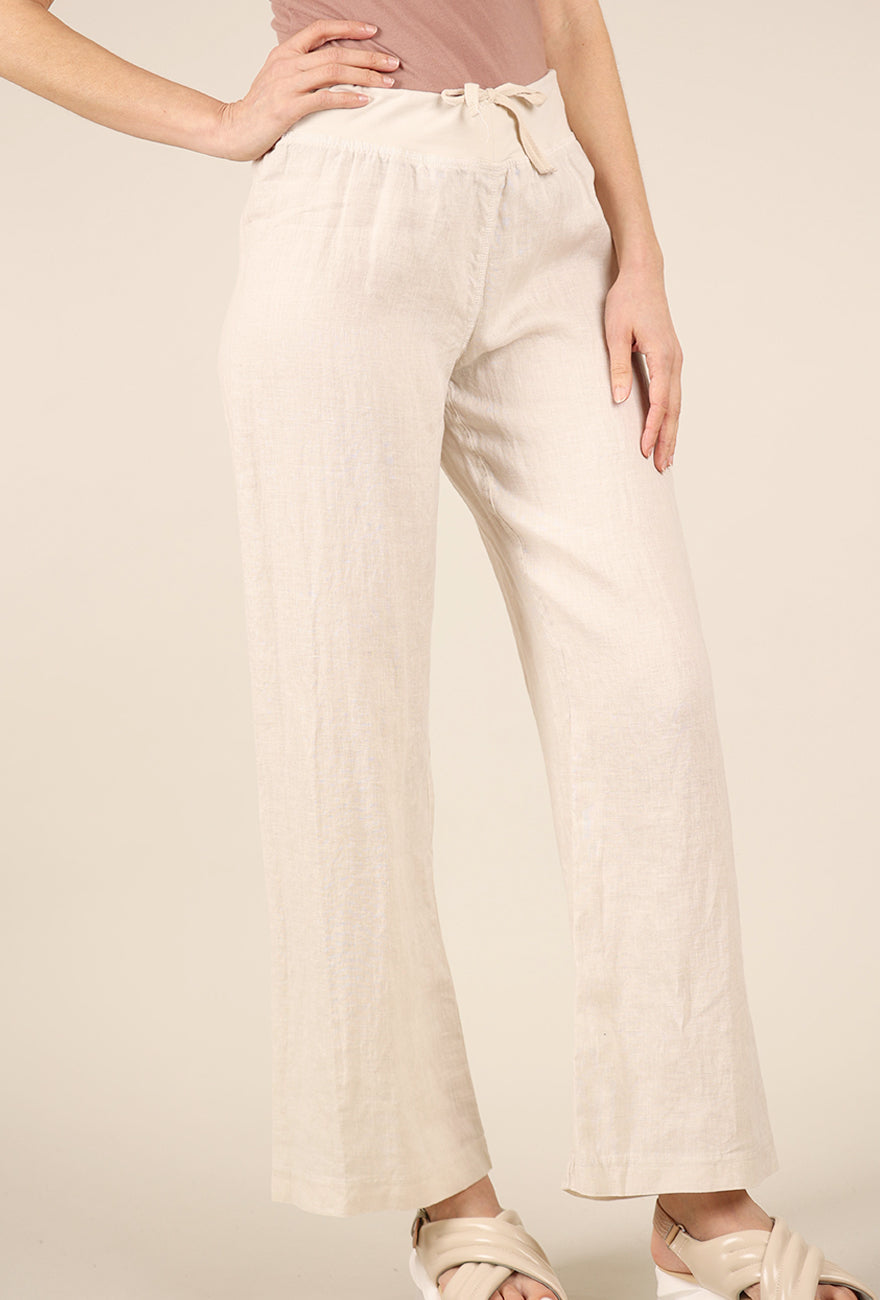 Cut Loose Linen Longer Walking Pant, Jicama 