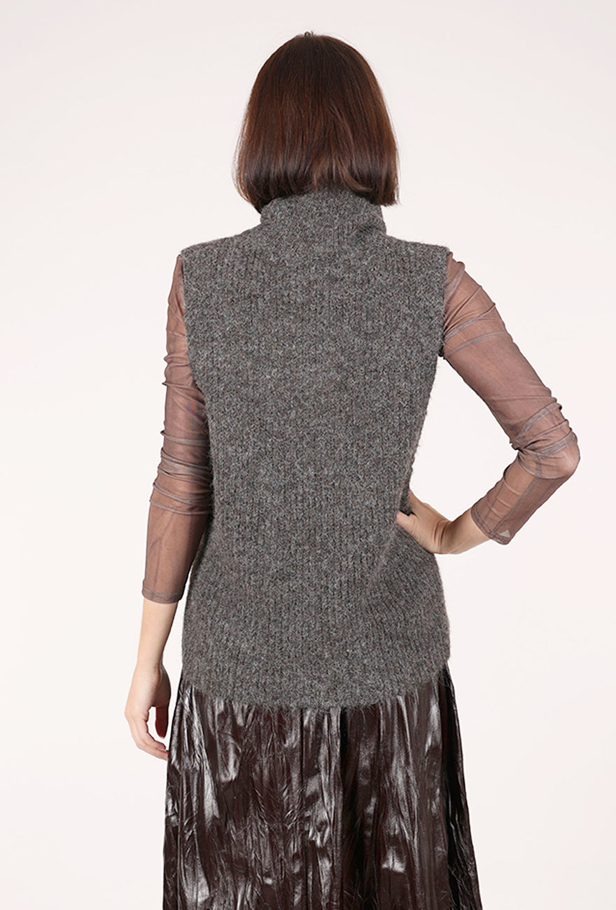 Nu Denmark Agnes Knit Vest, Brown 