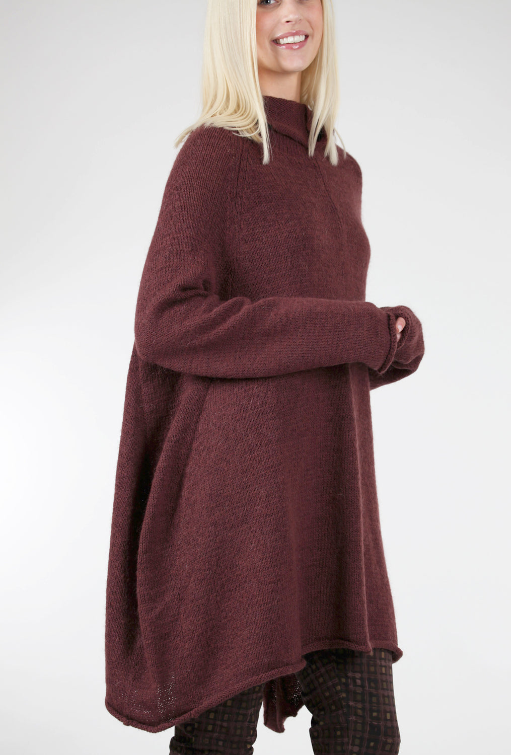 Rundholz Cotton-Wool Sweater Dress, Wood 