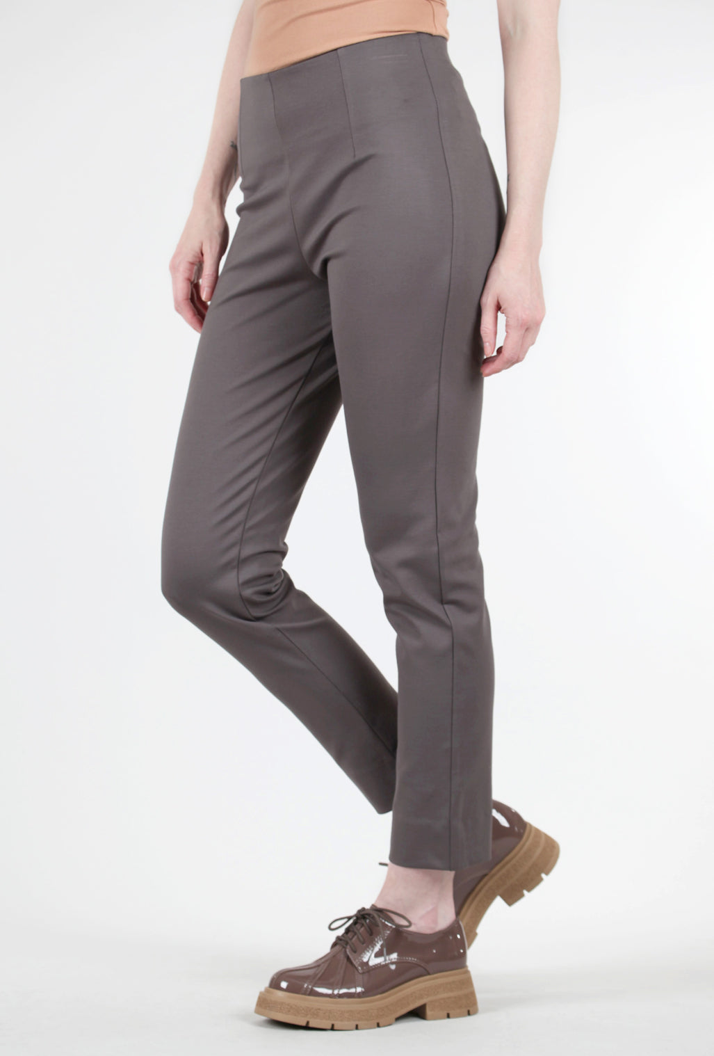 Equestrian Ponte Knit Zani Pant, Taupe 