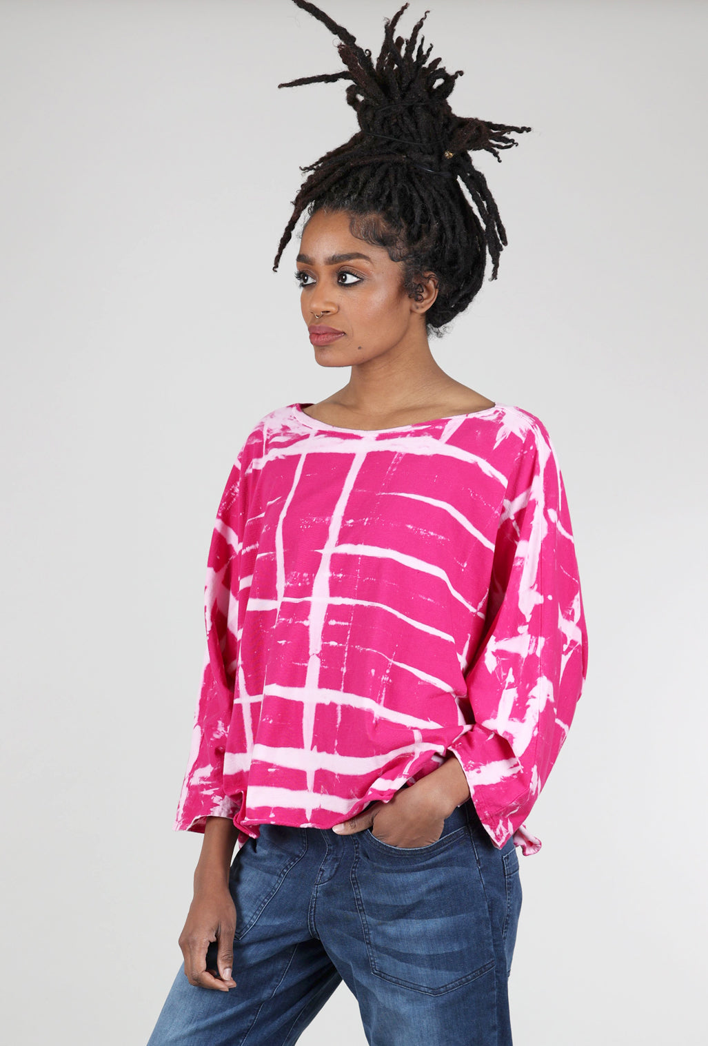 Cynthia Ashby Luna Graphic Tee, Pink 