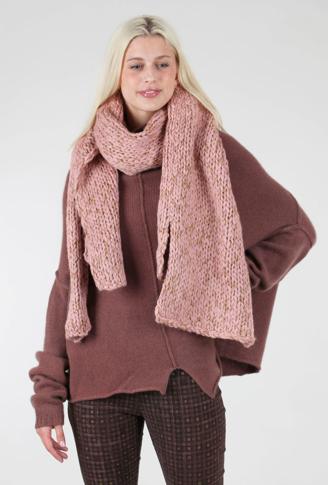 Rundholz Hand-Knit Chunky Scarf, Amaretto One Size Amaretto