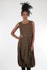 Rundholz Sig Stretch Lantern Dress, Bronze Check 