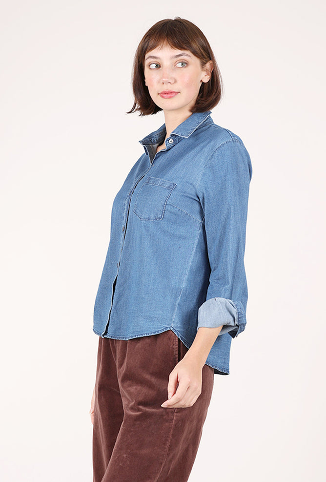 Habitat Perfect Travel Denim Shirt, Medium Blue 