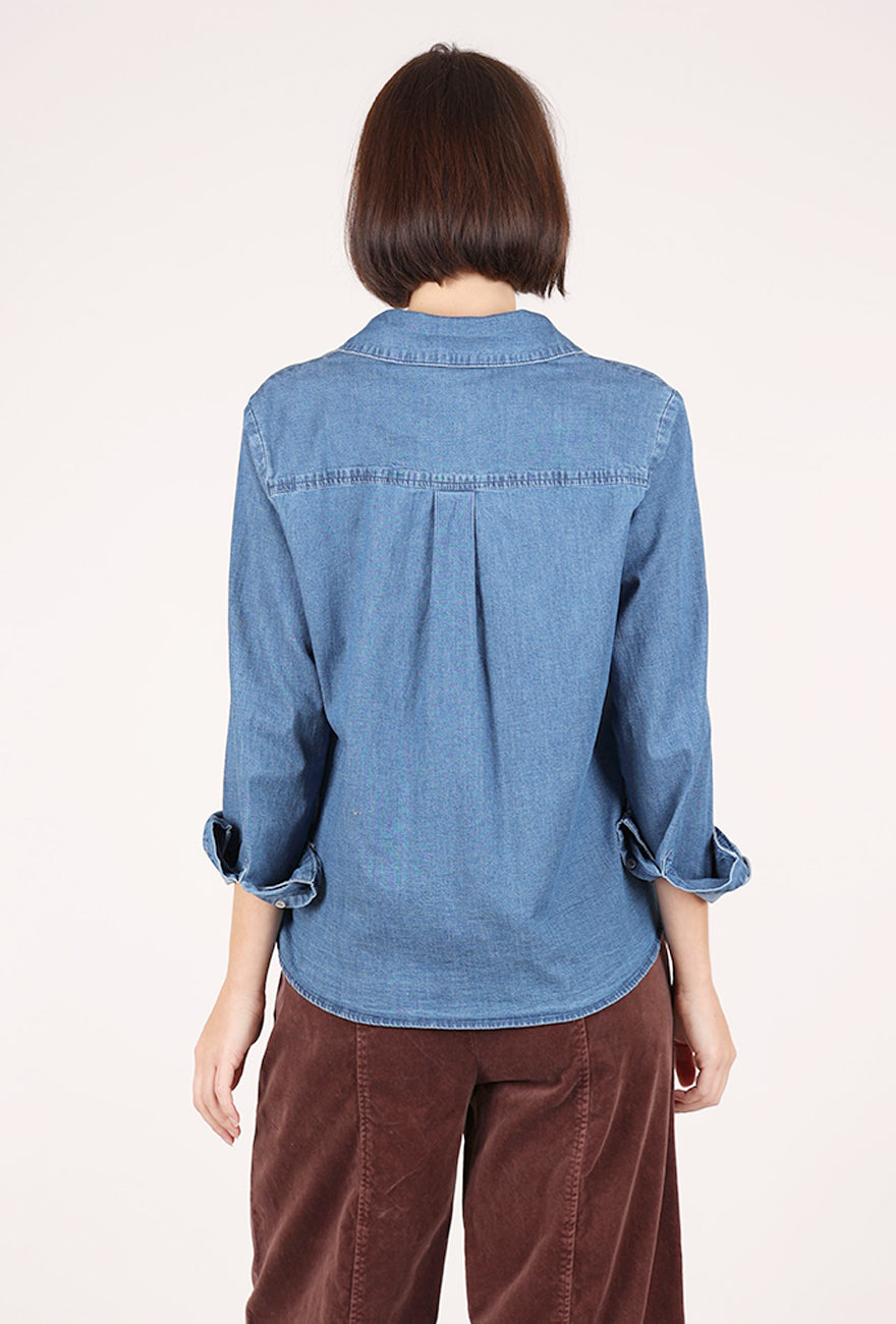 Habitat Perfect Travel Denim Shirt, Medium Blue 