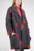 Noen Long Bubble Dot Coat, Gray 