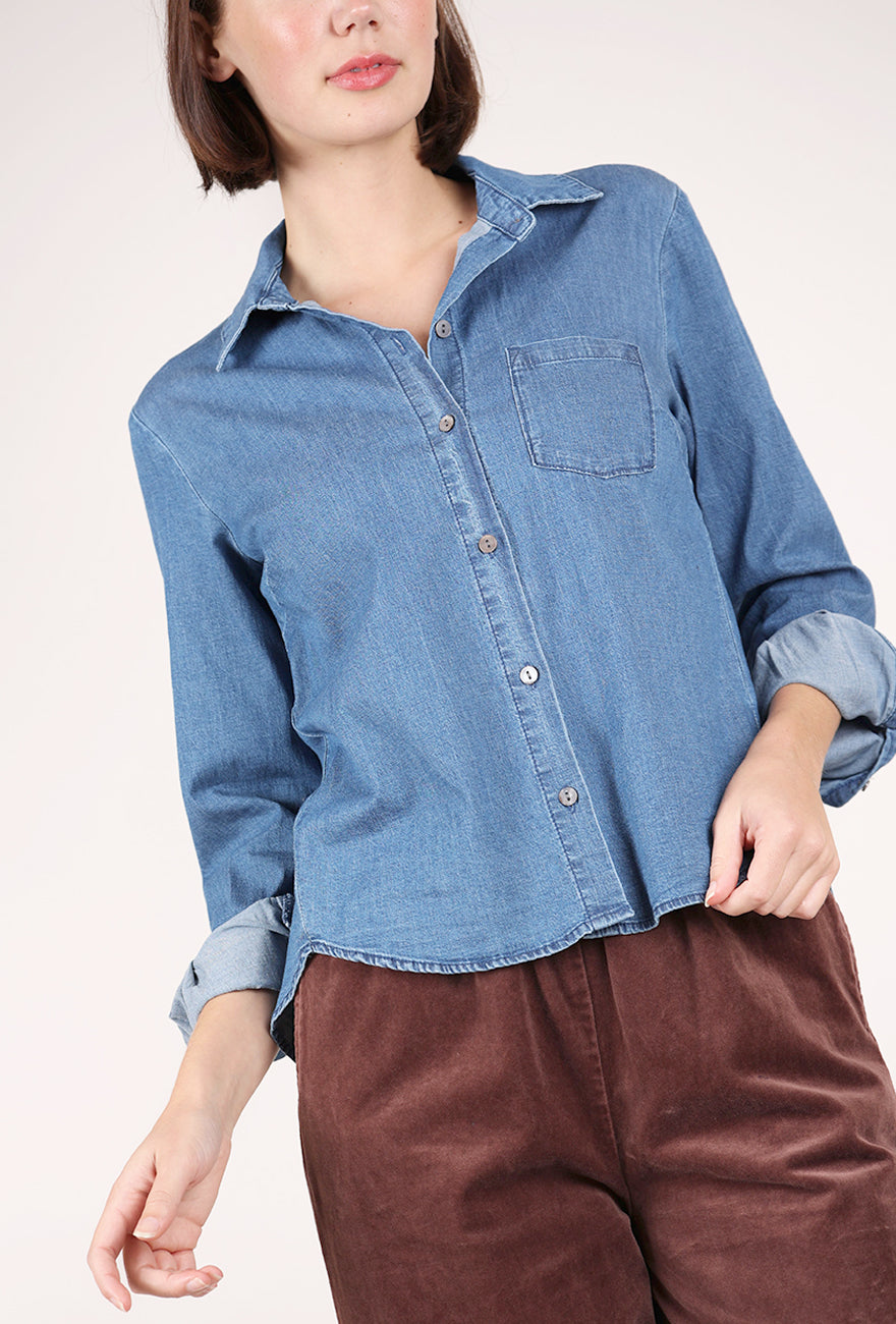 Habitat Perfect Travel Denim Shirt, Medium Blue 