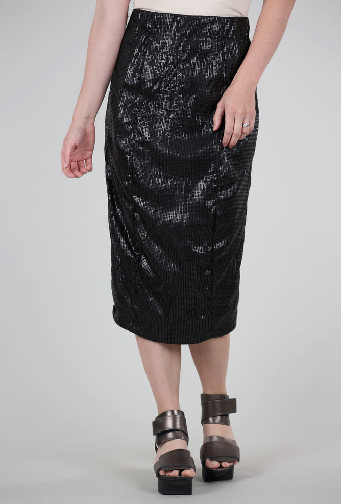 Rundholz Sequin Slim Skirt, Black Small Black