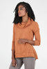 Escape by Habitat Cotton Slub Cowlneck Tunic, Spice 