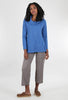 Escape by Habitat Cotton Slub Cowlneck Tunic, Eclipse Blue 