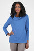 Escape by Habitat Cotton Slub Cowlneck Tunic, Eclipse Blue 