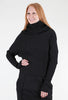 Studio B3 Amary Ribbed Crop Pullover, Black 