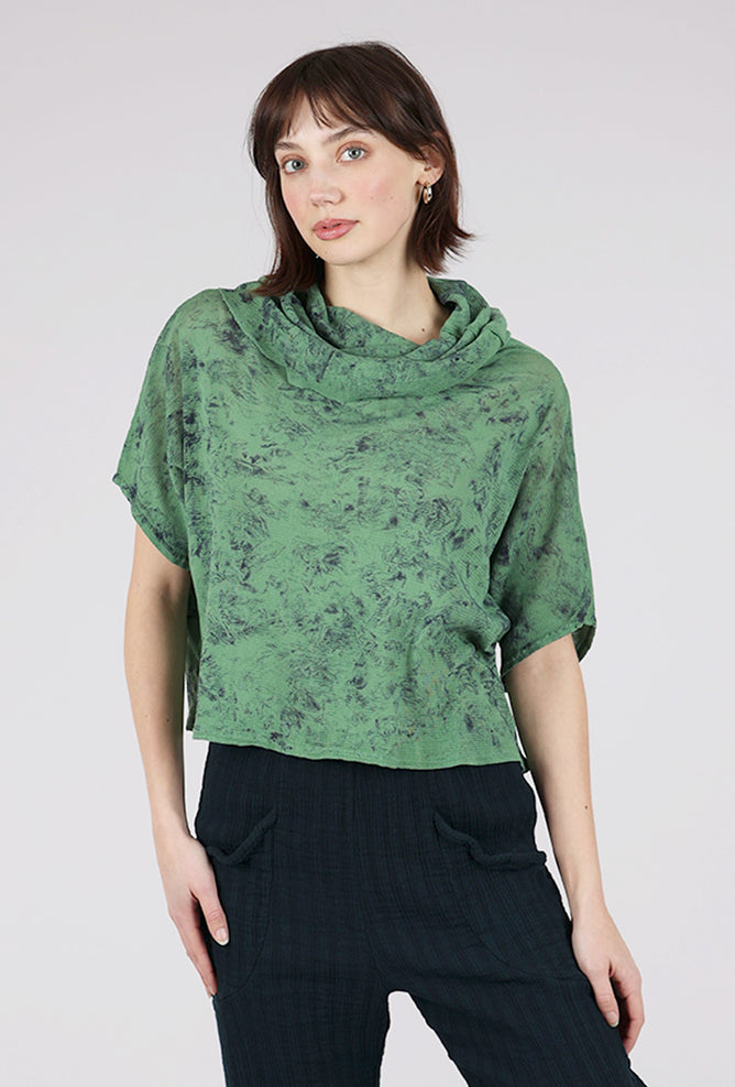 Cynthia Ashby Cotton Mesh Slouch Pullover, Botanical 