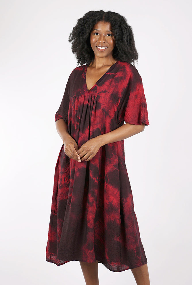 Parachute Zen Dress, Marble/Red