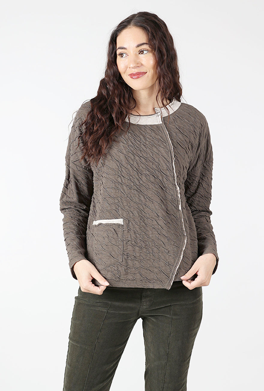 Habitat Crinkle Double-Face Metro Pullover, Umber 