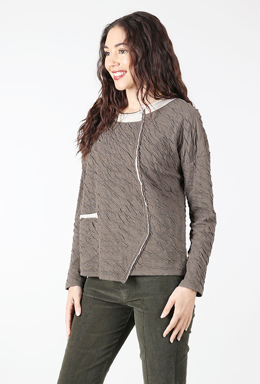 Habitat Crinkle Double-Face Metro Pullover, Umber 