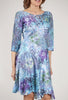 Komarov Ilsa Lace Neck Dress, Murano Glass Blue 