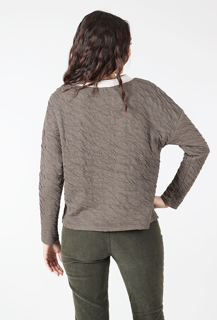 Habitat Crinkle Double-Face Metro Pullover, Umber 