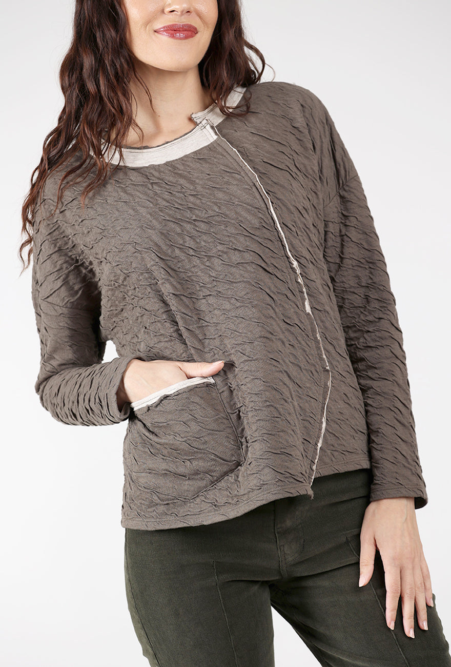 Habitat Crinkle Double-Face Metro Pullover, Umber 