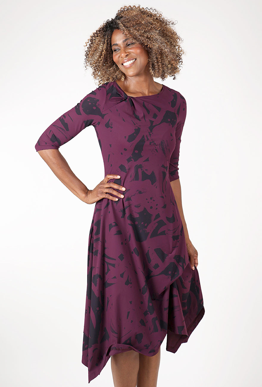 Porto Rosella Dress, Plum Melrose 