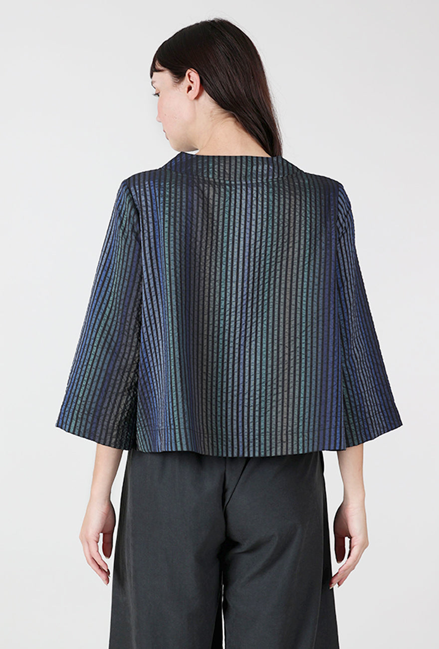 Niche Shimmer Stripe Ava Jacket, Blue Stripe 