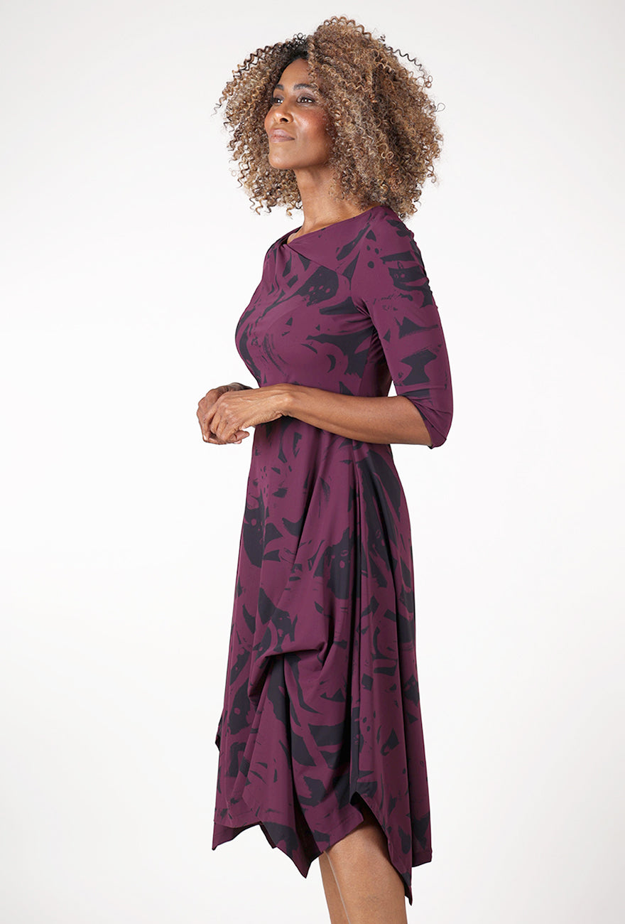 Rosella Dress, Plum Melrose