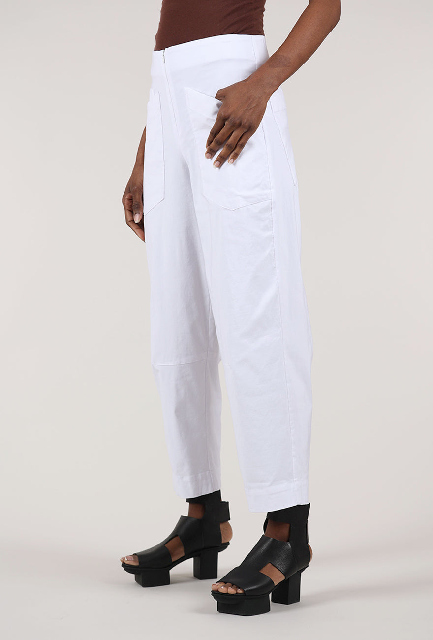 Olivia by Habitat Woven Edit Crop Pant, White 