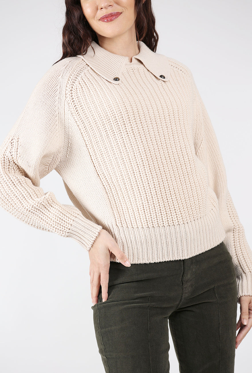 Afang Shaker Sweater, Sand Angle 4