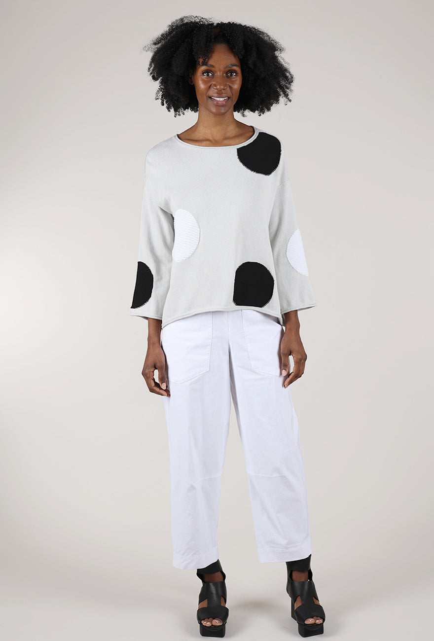 Olivia by Habitat Woven Edit Crop Pant, White 