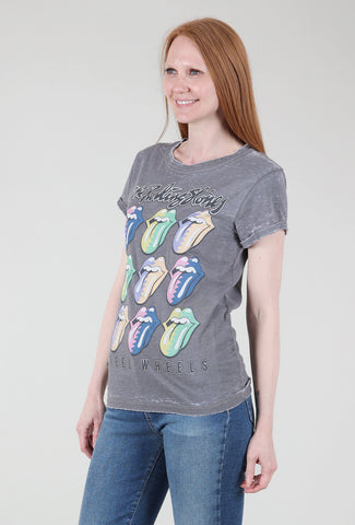 Recycled Karma Vintage Rock T-Shirt, Rolling Stones Gray 