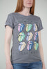Recycled Karma Vintage Rock T-Shirt, Rolling Stones Gray 