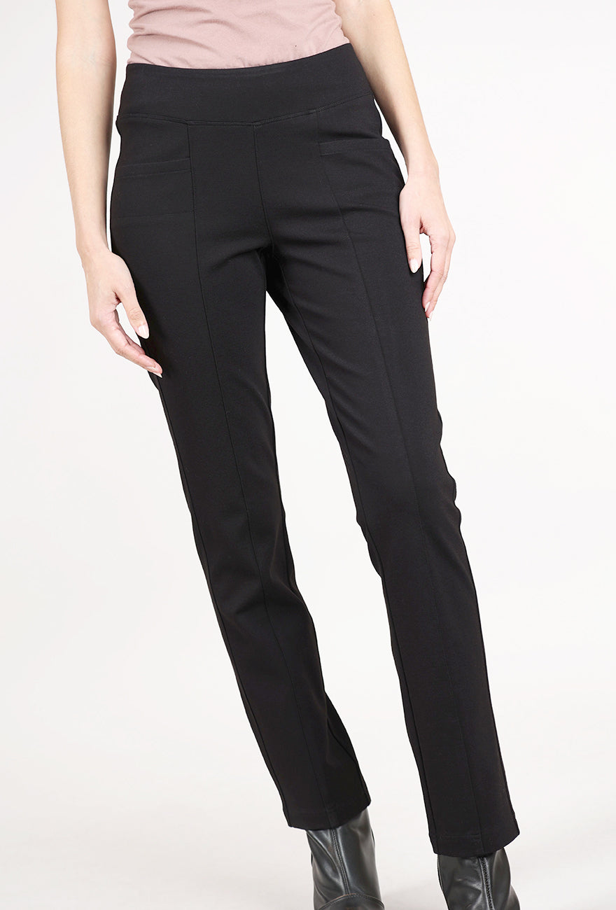 Habitat Luxe Ponte Seamed Pocket Pant, Black 