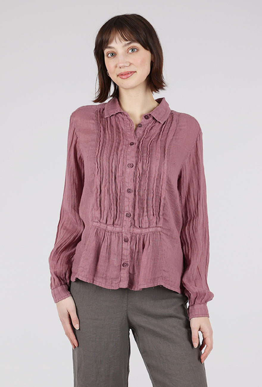 Grizas Gauzy Pleat Bodice Blouse, Orchid 