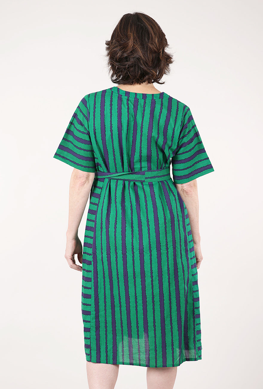 Mata Traders Karissa V-Neck Dress, Emerald 