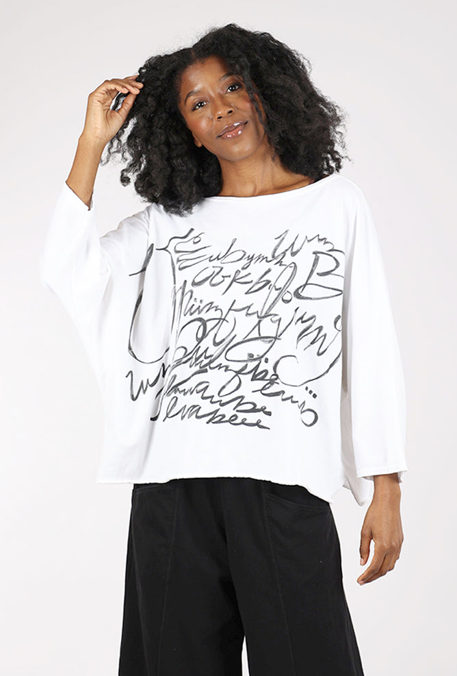 Cynthia Ashby Luna Graphic Tee, Natural 