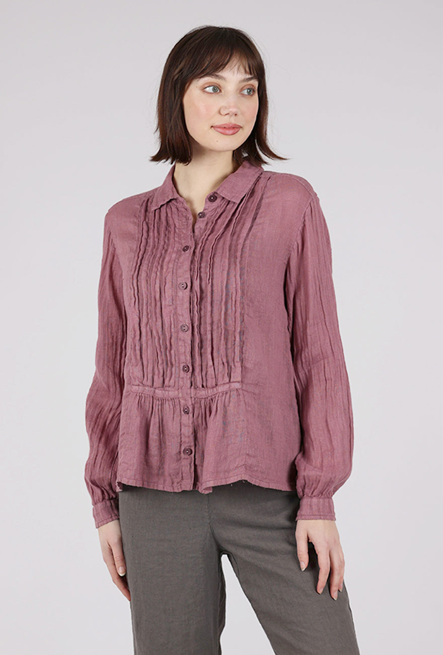 Grizas Gauzy Pleat Bodice Blouse, Orchid 