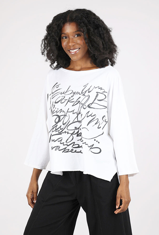 Cynthia Ashby Luna Graphic Tee, Natural 