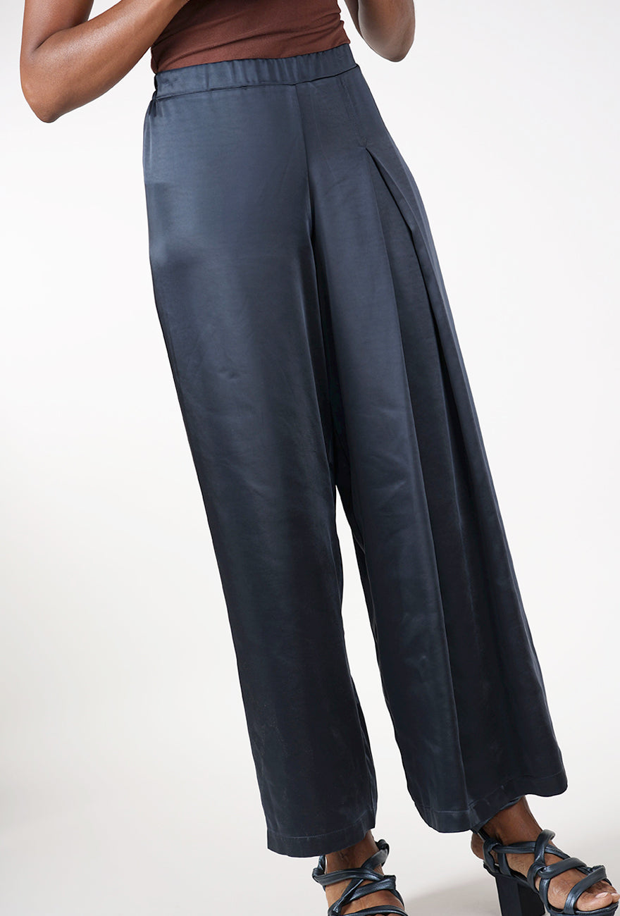 Planet Sateen Single Pleat Pant, Midnight 