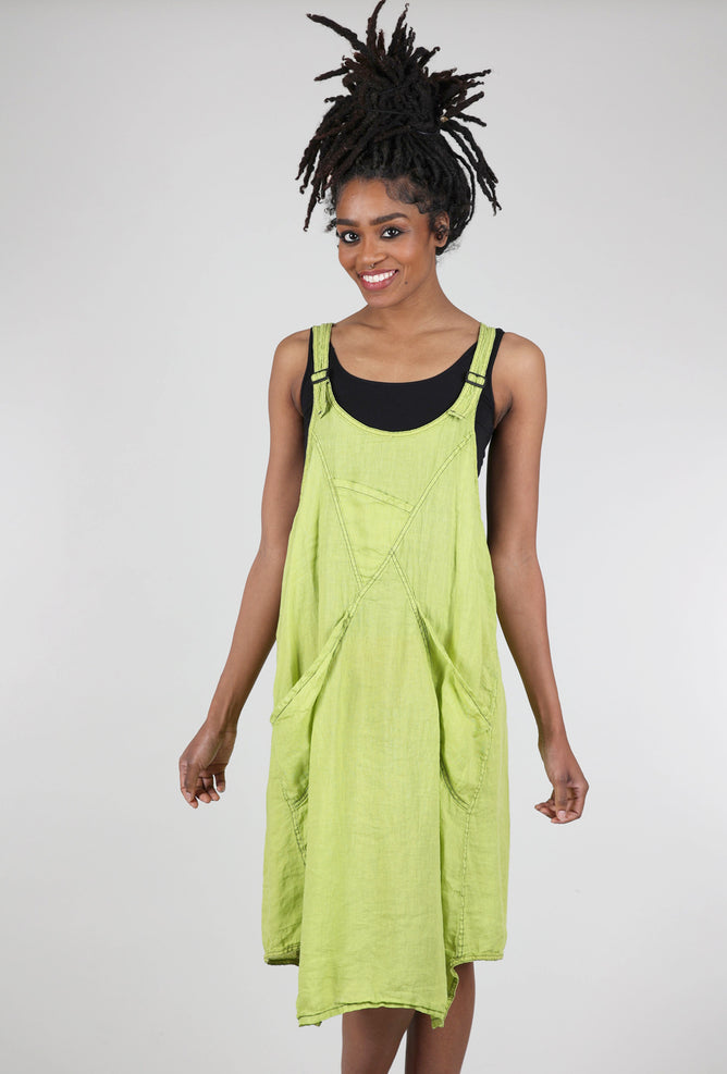 Cynthia Ashby Pismo Overall Dress, Chartreuse 