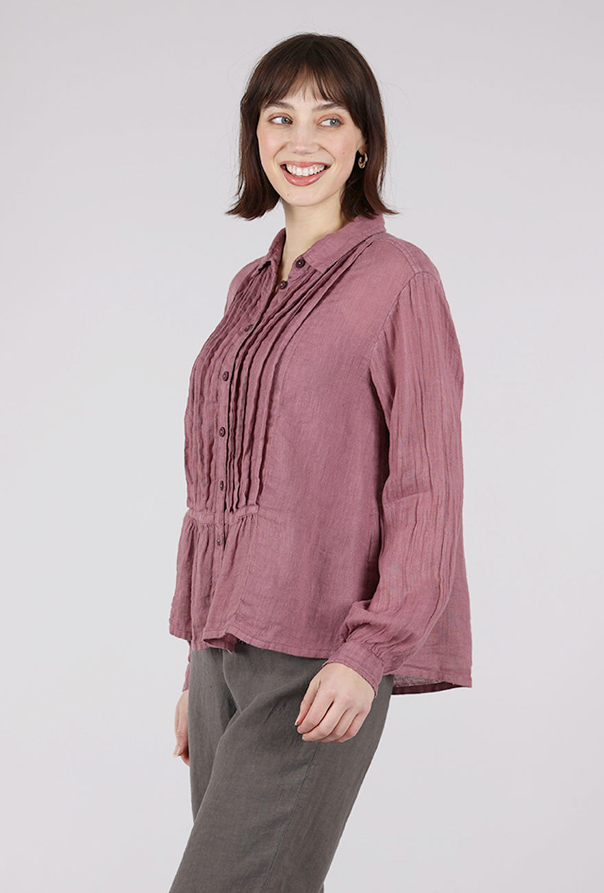 Grizas Gauzy Pleat Bodice Blouse, Orchid 