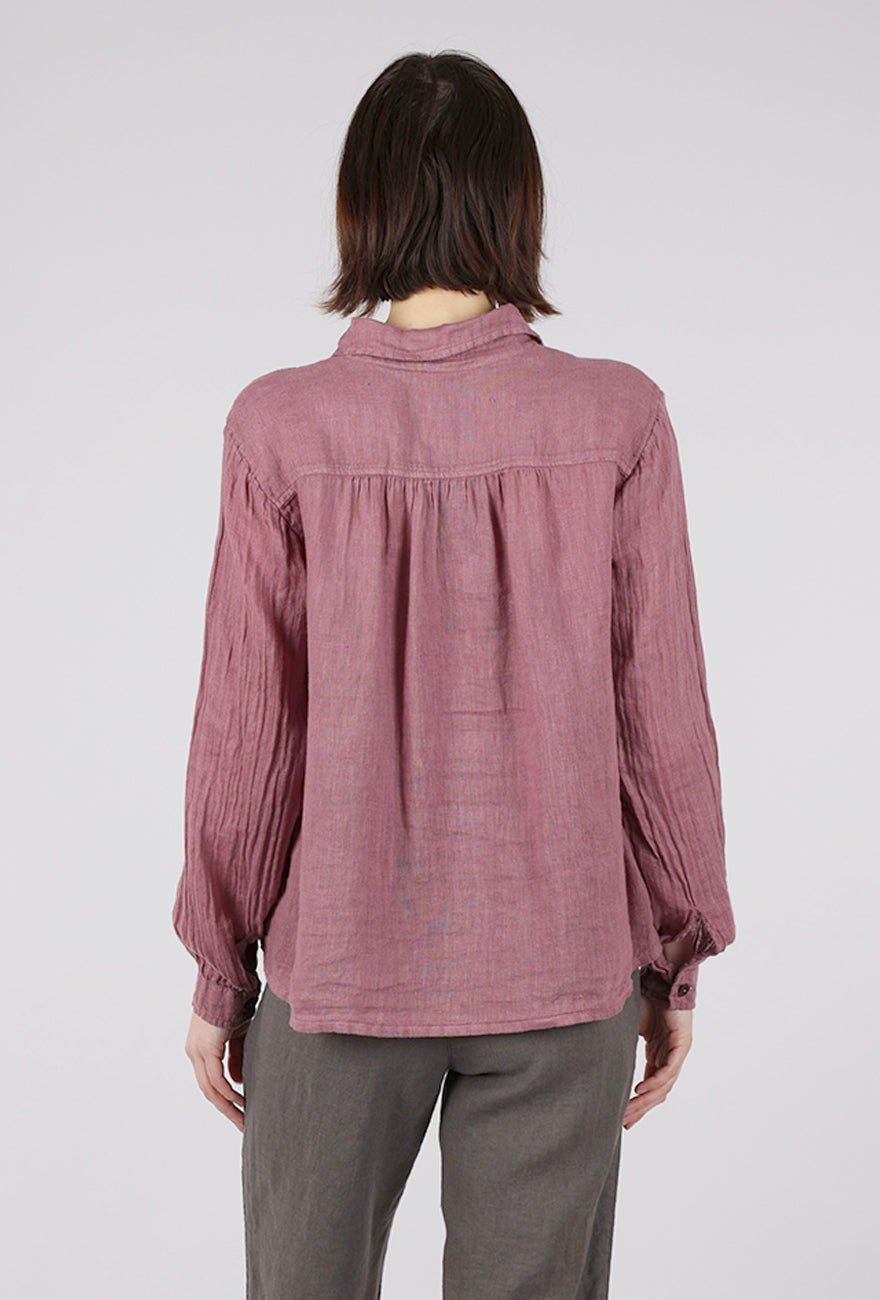 Grizas Gauzy Pleat Bodice Blouse, Orchid 