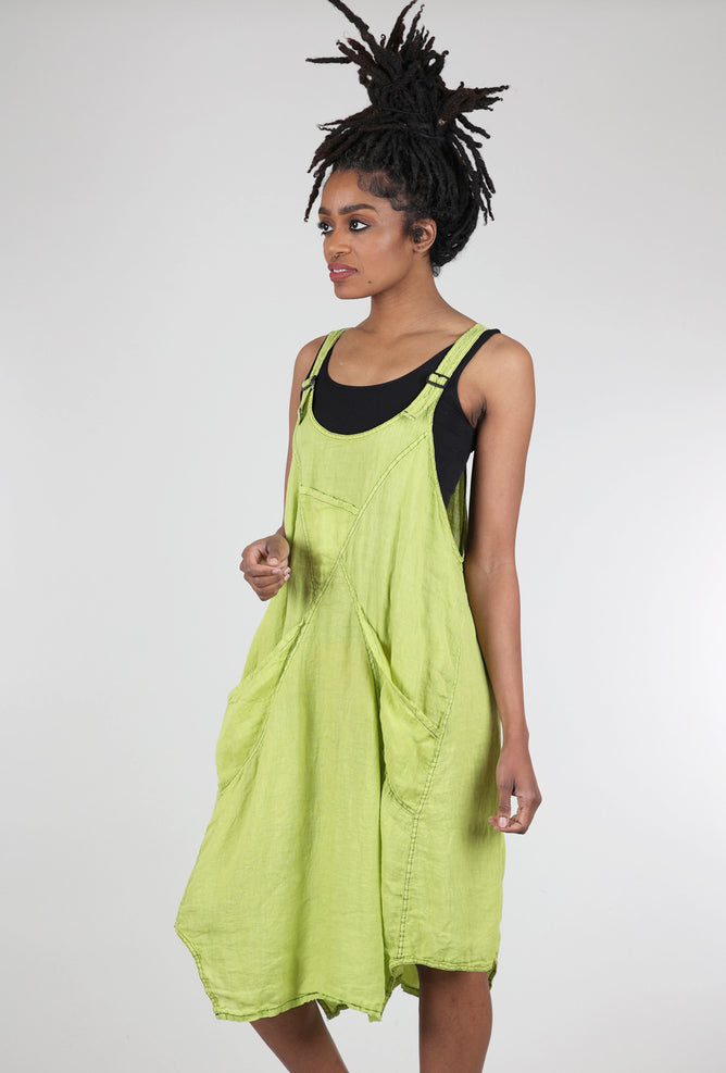 Cynthia Ashby Pismo Overall Dress, Chartreuse 