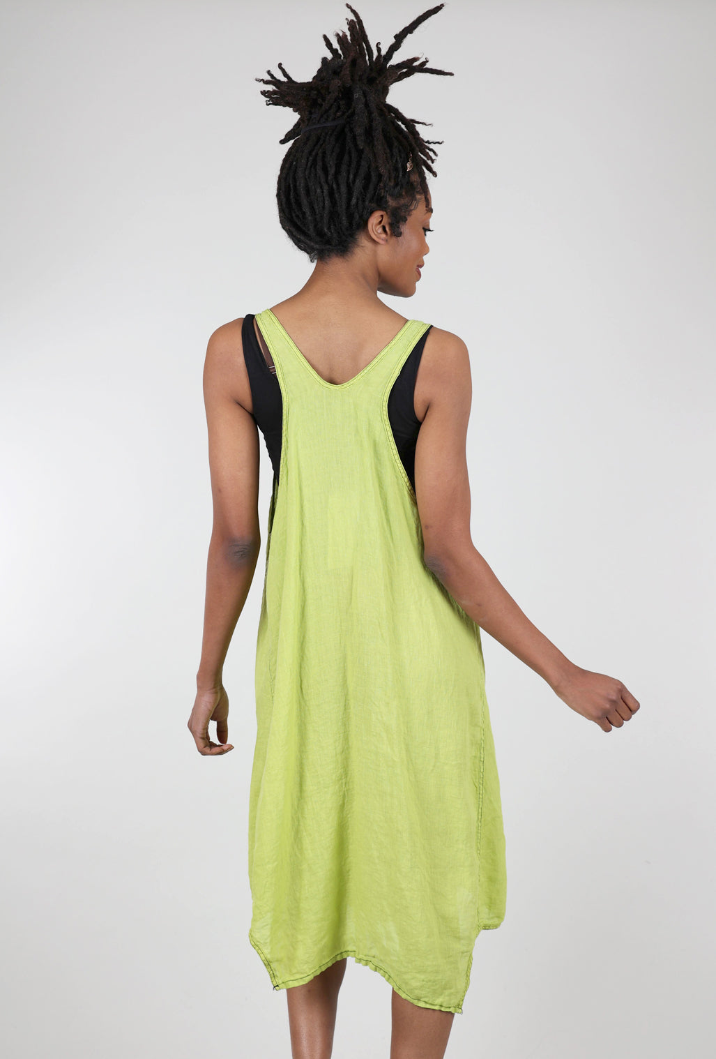 Cynthia Ashby Pismo Overall Dress, Chartreuse 