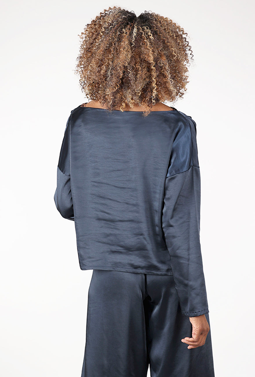 Planet Sateen Evening Tee, Midnight 