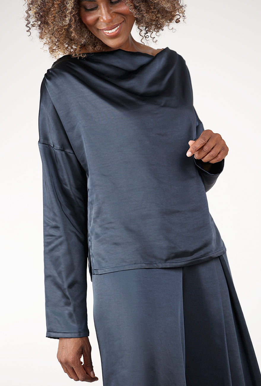 Planet Sateen Evening Tee, Midnight 