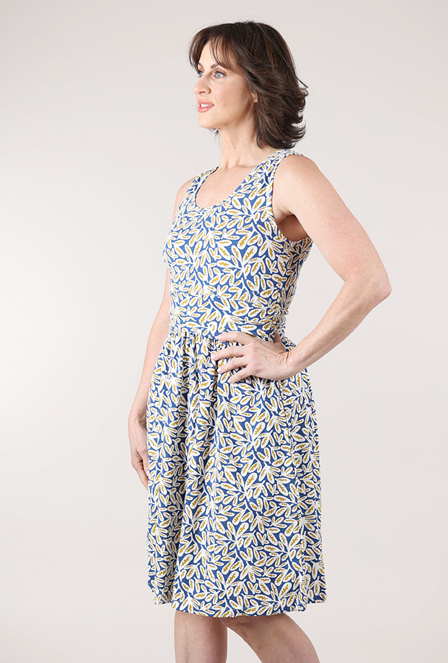 Mata Traders Asheville Dress, Fern/Blue 
